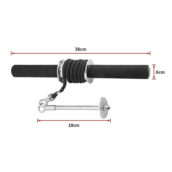 Forearm Wrist Grip Strength Roller Exercise Bar Home Gym Training - RnR Galore