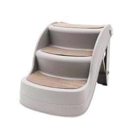 Furtastic Foldable Pet Stairs In Grey - 38cm Dog Ladder Cat Ramp - RnR Galore