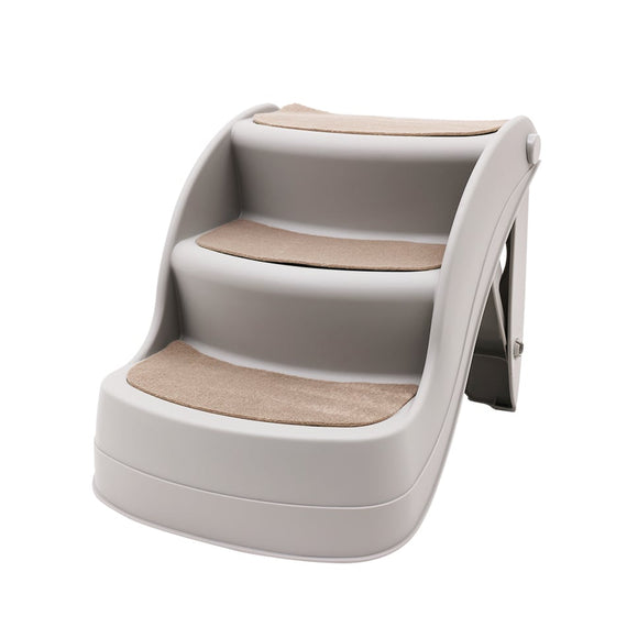 Furtastic Foldable Pet Stairs In Grey - 38cm Dog Ladder Cat Ramp - RnR Galore