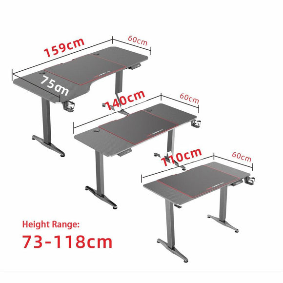 Gaming Standing Desk Home Office Lift Electric Height Adjustable Sit To Stand Motorized Standing Desk 1460 - RnR Galore
