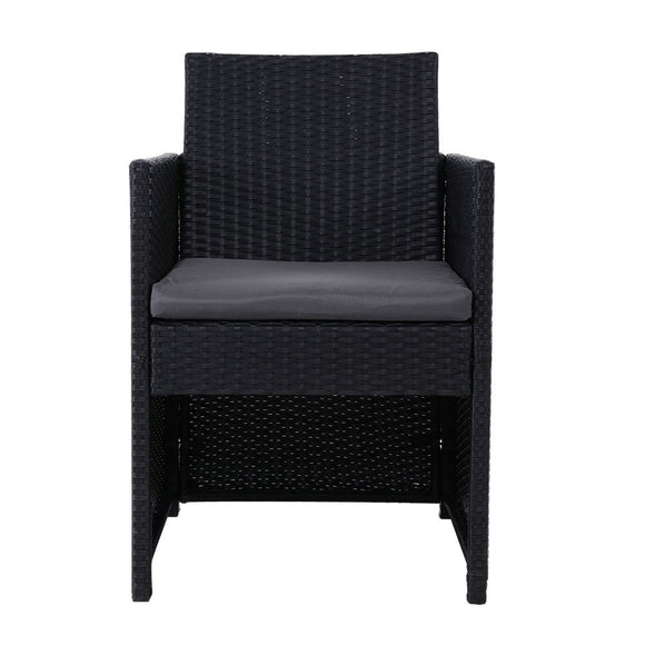 Gardeon 2PC Outdoor Dining Chairs Patio Furniture Wicker Garden Cushion Hugo - RnR Galore