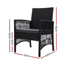 Gardeon 2PC Outdoor Dining Chairs Patio Furniture Wicker Lounge Chair Garden - RnR Galore