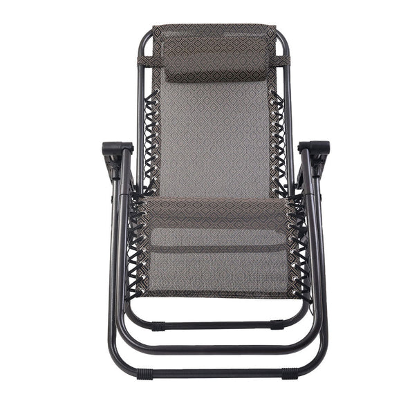 Gardeon 2PC Zero Gravity Chair Folding Outdoor Recliner Adjustable Sun Lounge Camping Beige - RnR Galore