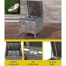 Gardeon 4 - Seater Outdoor Sofa Furniture Lounge Set Wicker Setting Grey - RnR Galore