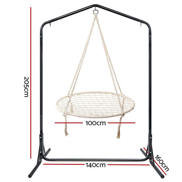 Gardeon Hammock Chair with Stand Nest Web Outdoor Swing 100cm - RnR Galore