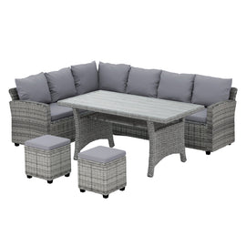 Gardeon Outdoor Dining Set Wicker Table Chairs Setting 8 Seater - RnR Galore
