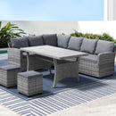 Gardeon Outdoor Dining Set Wicker Table Chairs Setting 8 Seater - RnR Galore