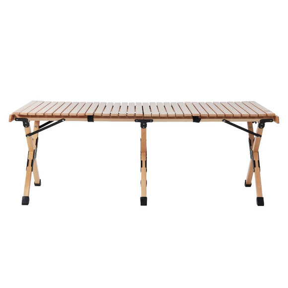 Gardeon Outdoor Furniture Wooden Egg Roll Picnic Table Camping Desk 120CM - RnR Galore