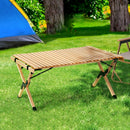 Gardeon Outdoor Furniture Wooden Egg Roll Picnic Table Camping Desk 90CM - RnR Galore