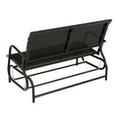 Gardeon Outdoor Garden Bench Seat Swing Glider Rocking 2 Seater Patio Furniture Black - RnR Galore