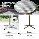 Gardeon Set of 4 Outdoor Bar Table Aluminium Round 70/110CM - RnR Galore