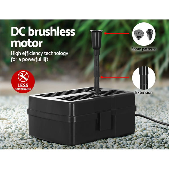 Gardeon Solar Pond Pump Water Fountain Filter Box Submersible Outdoor Pool 6.6FT - RnR Galore