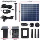 Gardeon Solar Pond Pump with Battery Kit LED Lights 9.8FT - RnR Galore