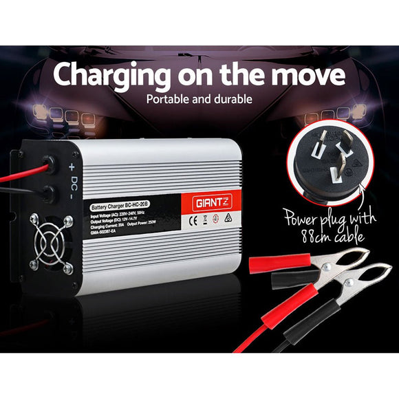 Giantz 12V 20A Car Battery Charger Inverter 20 Amp ATV 4WD Boat Caravan - RnR Galore