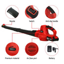 Giantz 20V Cordless Leaf Blower Garden Lithium Battery Electric Nozzles 2 - Speed - RnR Galore