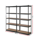 Giantz 2x1.8M Garage Shelving Warehouse Rack Pallet Racking Storage Charcoal - RnR Galore