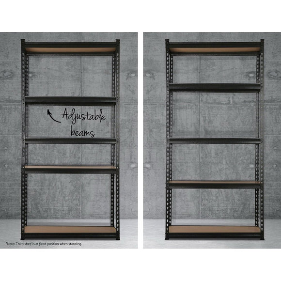 Giantz 3x1.8M Garage Shelving Warehouse Rack Pallet Racking Storage Shelve Black - RnR Galore