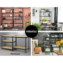 Giantz 3x1.8M Garage Shelving Warehouse Rack Pallet Racking Storage Shelve Black - RnR Galore