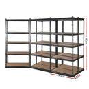 Giantz 5x1.8M Garage Shelving Warehouse Rack Pallet Racking Storage Charcoal - RnR Galore