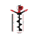 Giantz 66CC Post Hole Digger 300mm Petrol Drill Extension Auger Bits - RnR Galore
