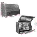 Giantz Aluminium Ute Tool Box Drawers Storage Truck Trailer Lock - RnR Galore