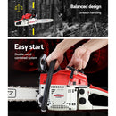 Giantz Chainsaw Petrol 52CC 20" Bar Commercial E - Start Pruning Chain Saw White,Giantz Chainsaw Petrol 52CC 20" Bar Commercial E - Start Pruning Chain Saw White - RnR Galore