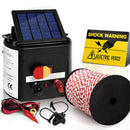 Giantz Fence Energiser 5KM Solar Powered Electric 500M Poly Rope - RnR Galore