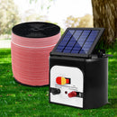 Giantz Fence Energiser 8KM Solar Powered Electric 1200M Poly Tape - RnR Galore