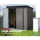 Giantz Garden Shed 1.95x1.31M Sheds Outdoor Storage Steel Workshop House Tool Double Door - RnR Galore