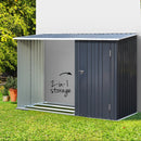Giantz Garden Shed 2.49x1.04M Sheds Outdoor Tool Storage Workshop House Steel 2 in 1 - RnR Galore