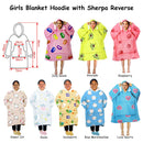 Girls Comfy Warm Blanket Hoodie with Sherpa Fleece Reverse Jelly Beans - RnR Galore