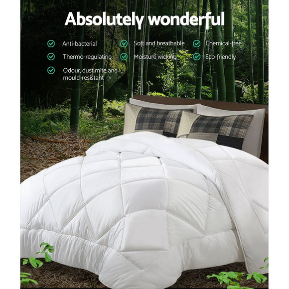 Giselle Bedding 800GSM Microfibre Bamboo Quilt King - RnR Galore