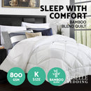 Giselle Bedding 800GSM Microfibre Bamboo Quilt King - RnR Galore