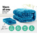 Giselle Bedding Faux Mink Quilt Blue King - RnR Galore