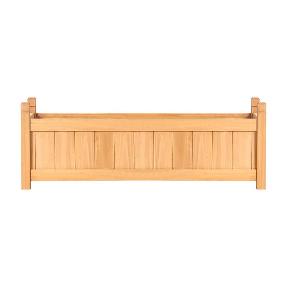 Green Fingers Garden Bed 90x30x33cm Wooden Planter Box Raised Container Growing - RnR Galore