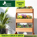 Green Fingers Garden Bed Elevated 69x39x106cm Wooden Planter Box Container Herb - RnR Galore