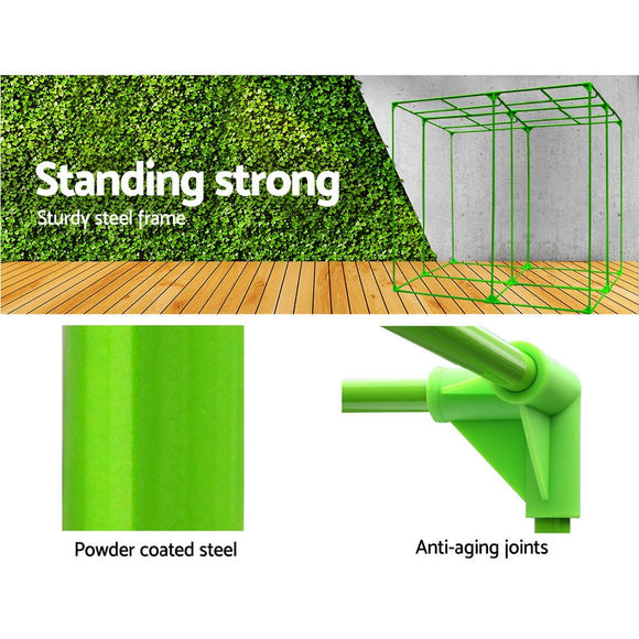 Green Fingers Grow Tent 200x200x200CM Hydroponics Kit Indoor Plant Room System - RnR Galore