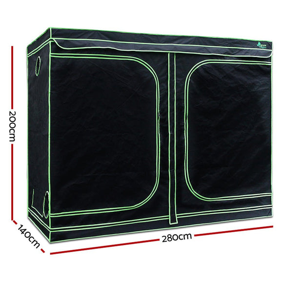 Green Fingers Grow Tent 280x140x200CM Hydroponics Kit Indoor Plant Room System - RnR Galore
