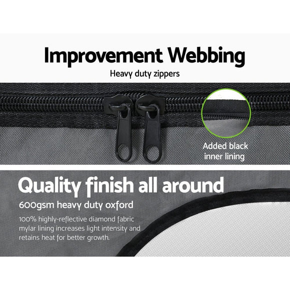 Green Fingers Grow Tent Kits Hydroponics Kit Indoor Grow System 142X100X180CM - RnR Galore