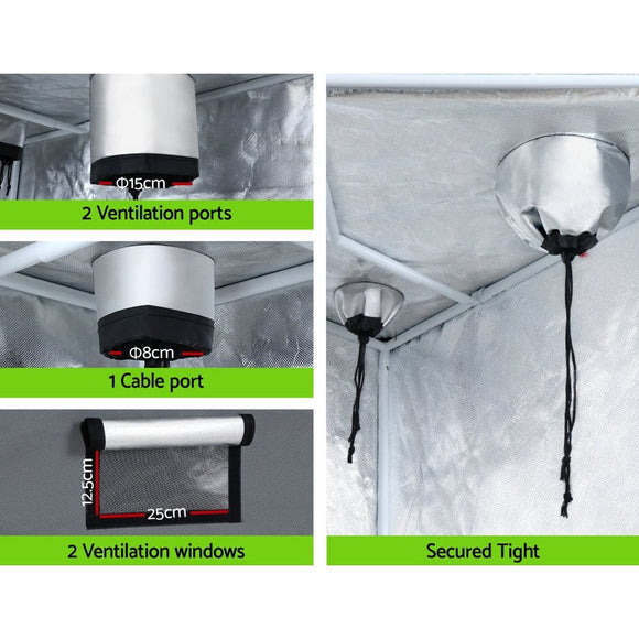 Green Fingers Grow Tent Kits Hydroponics Kit Indoor Grow System 142X100X180CM - RnR Galore