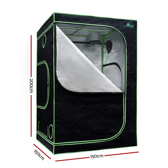 Green Fingers Grow Tent Light Kit 150x150x200CM 1000W LED 6" Vent Fan,Green Fingers Grow Tent Light Kit LED 1000W Full Spectrum 6" Vent 150x150x200CM - RnR Galore
