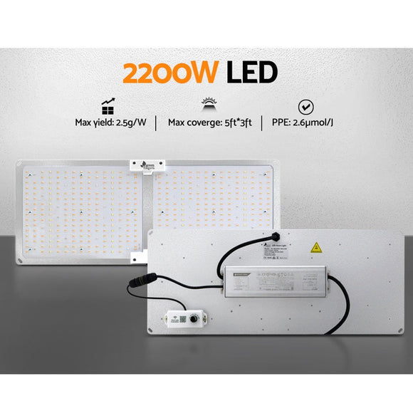 Green Fingers Max 2200W Grow Light LED Full Spectrum Indoor Plant All Stage Growth - RnR Galore