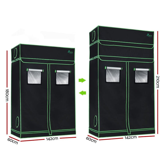 Greenfingers Grow Tent 120x60x210CM Height Adjustable Hydroponics Kit Indoor Grow System - RnR Galore