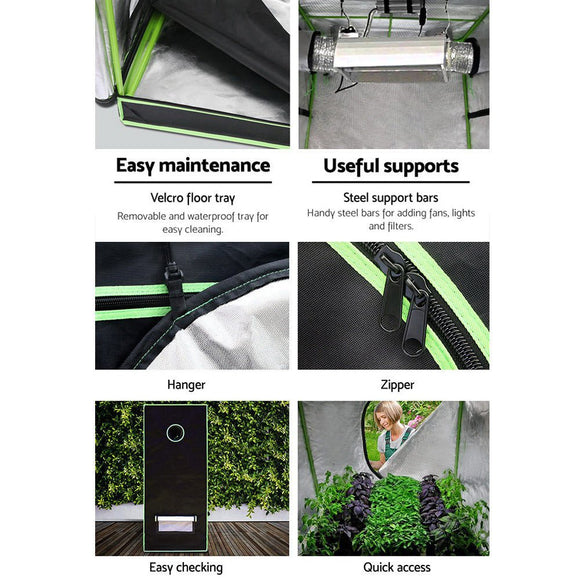 Greenfingers Grow Tent 240x120x200CM 1680D Hydroponics Kit Indoor Plant Room System - RnR Galore