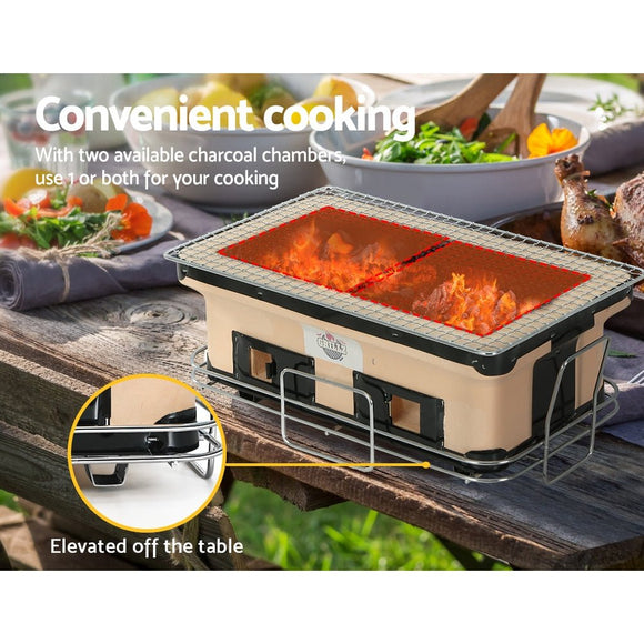 Grillz BBQ Grill Tabletop Charcoal Smoker - RnR Galore