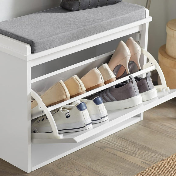 Hallway Shoe Bench Rack Cabinet Seat Cushion - RnR Galore