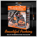 Heavy Duty 9.1M Recovery Tow Straps Snatch Kit - 32,000 LBS Break Strength with D - Ring Shackles for Off - Roading Recovery and Hauling - RnR Galore