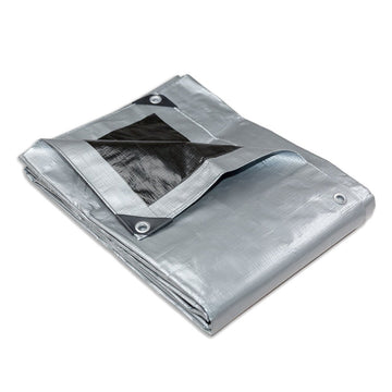 Heavy Duty Silver Black Tarp Tarpaulin 3.0x3.6m - RnR Galore