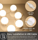 Hollywood Vanity Style LED Makeup Lights Mirror with 3 Color Modes Lights with 10 Dimmable Bulbs (Mirror Not Include) - RnR Galore