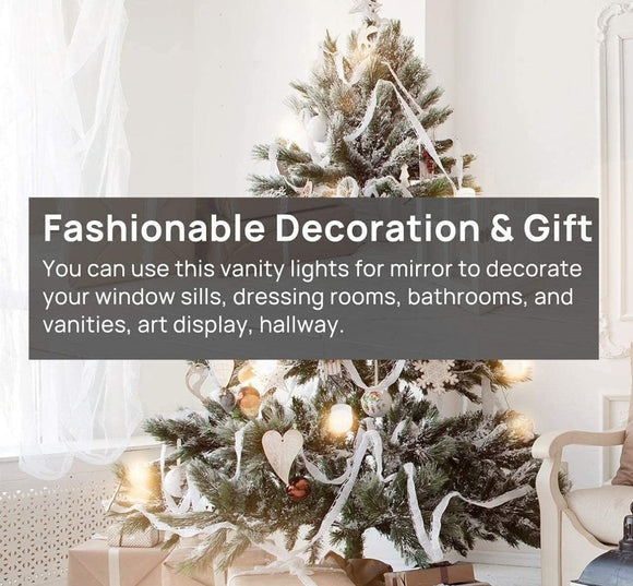 Hollywood Vanity Style LED Makeup Lights Mirror with 3 Color Modes Lights with 10 Dimmable Bulbs (Mirror Not Include) - RnR Galore